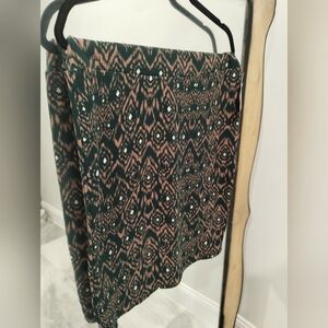 Black & Tan pencil skirt